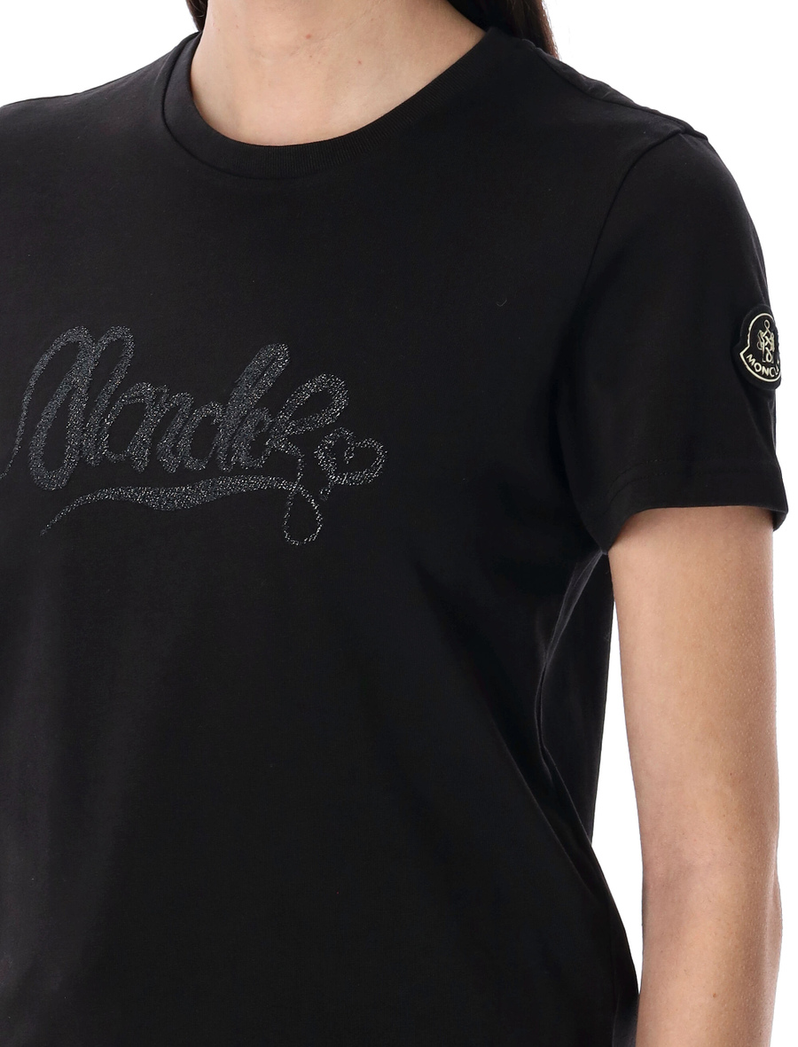 Embroidered calligraphy logo t-shirt - Spazio Pritelli
