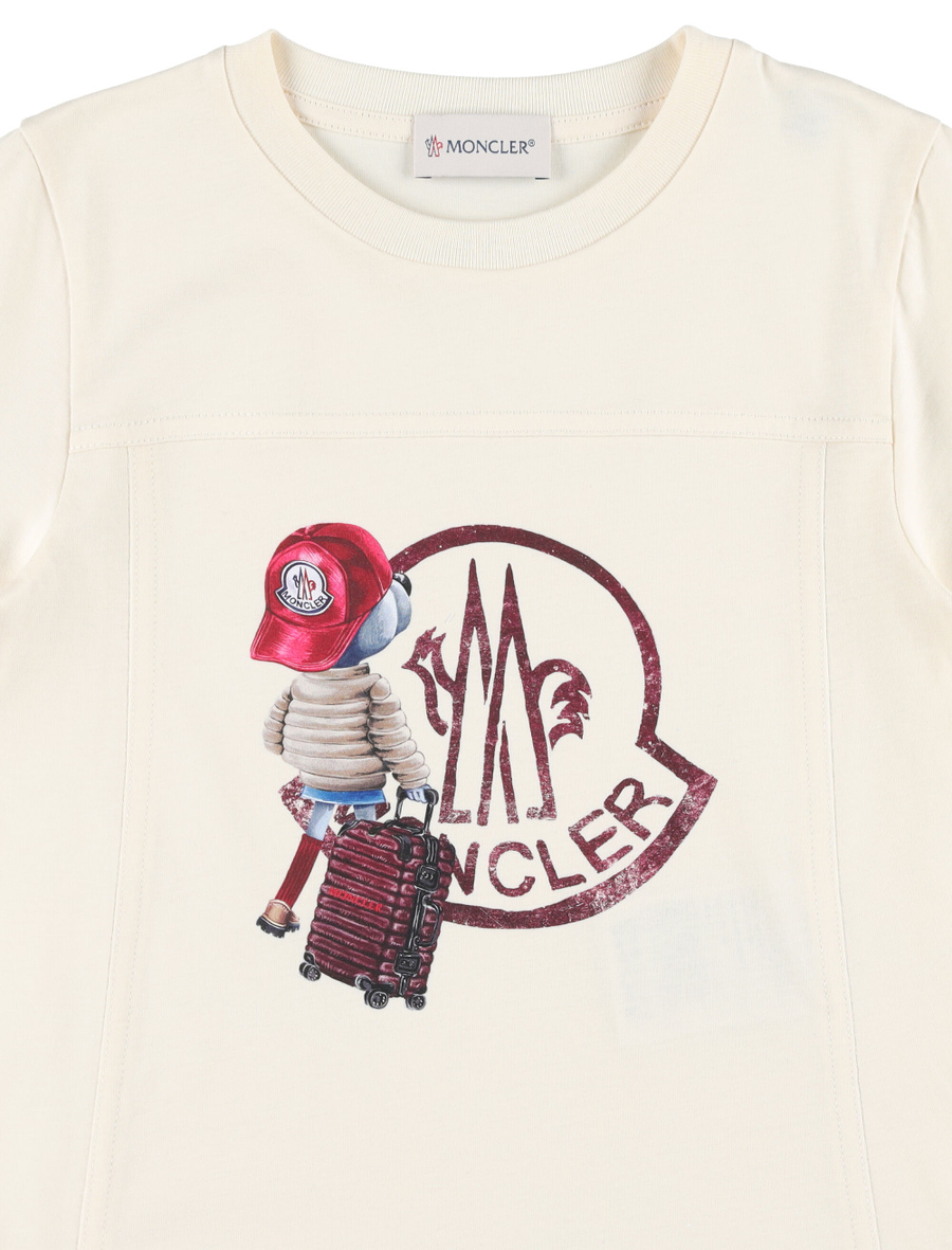 Kid - Teddy Bear logo motif cotton t-shirt - Spazio Pritelli