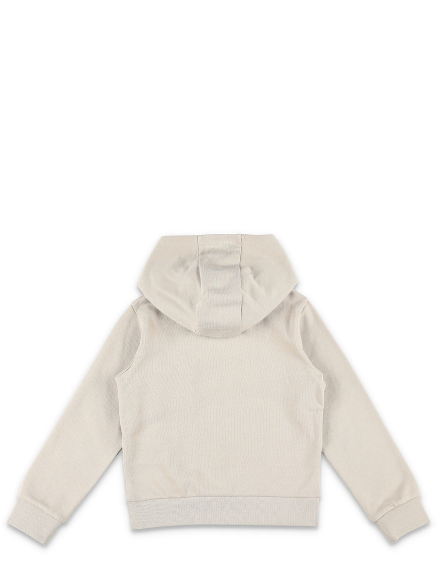 Kid - Embroidered tonal logo cotto hoodie - Spazio Pritelli