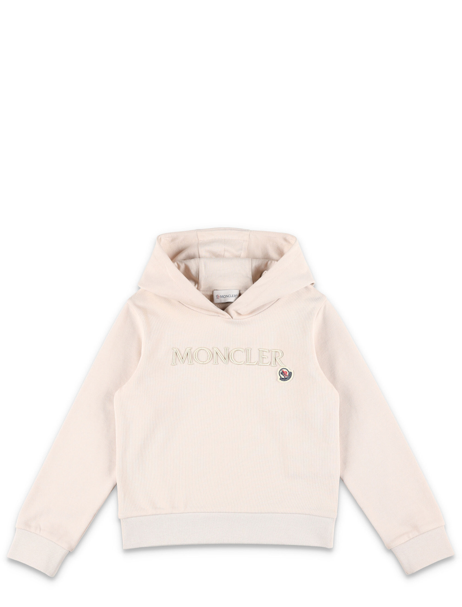 Kid - Embroidered tonal logo cotto hoodie - Spazio Pritelli