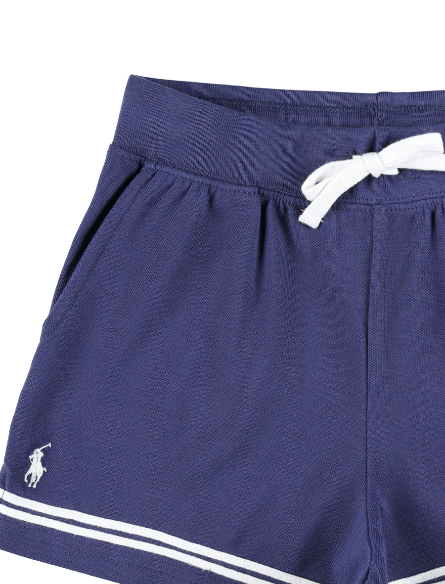 Kid - Striped stretch mesh short - Spazio Pritelli