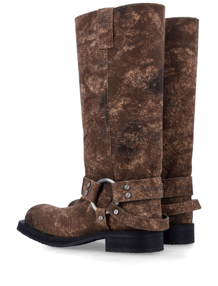 Denim buckle boots - Spazio Pritelli