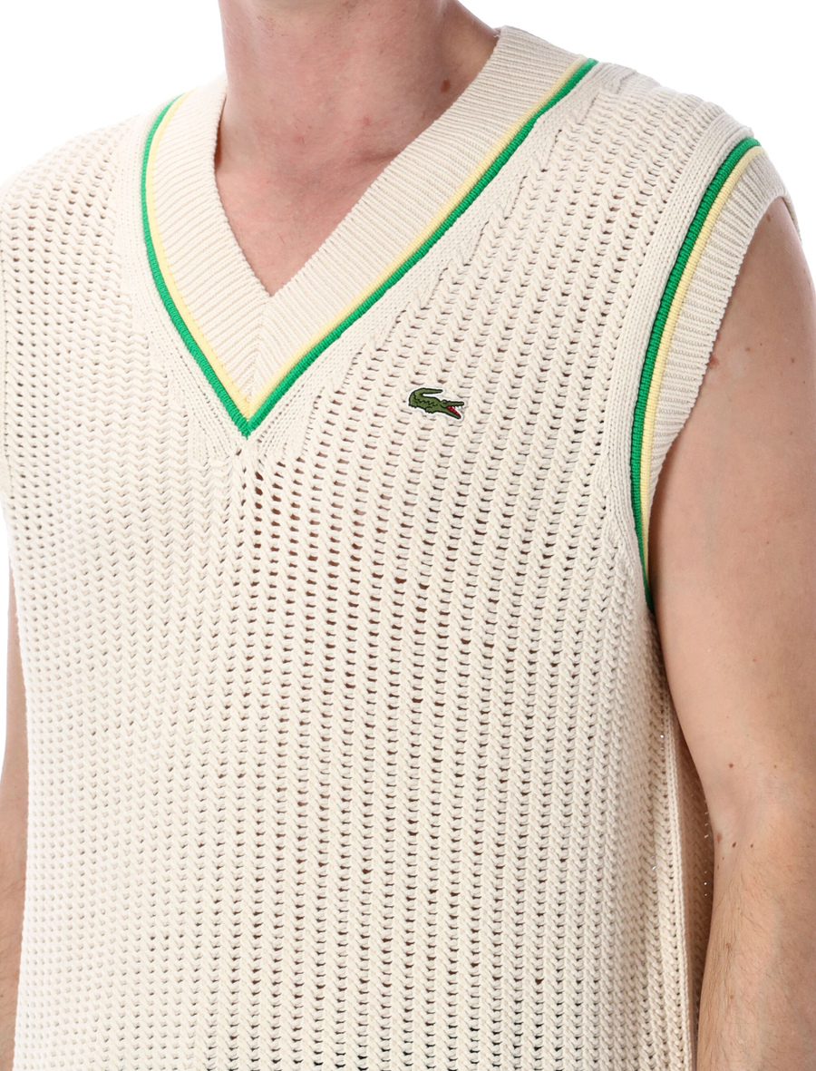 Crochet effect sweater vest - Spazio Pritelli