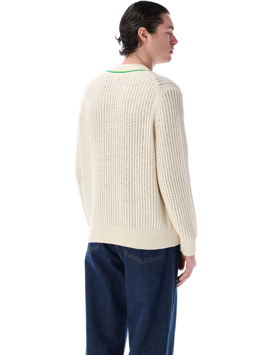 V-Neck striped tennis sweater - Spazio Pritelli