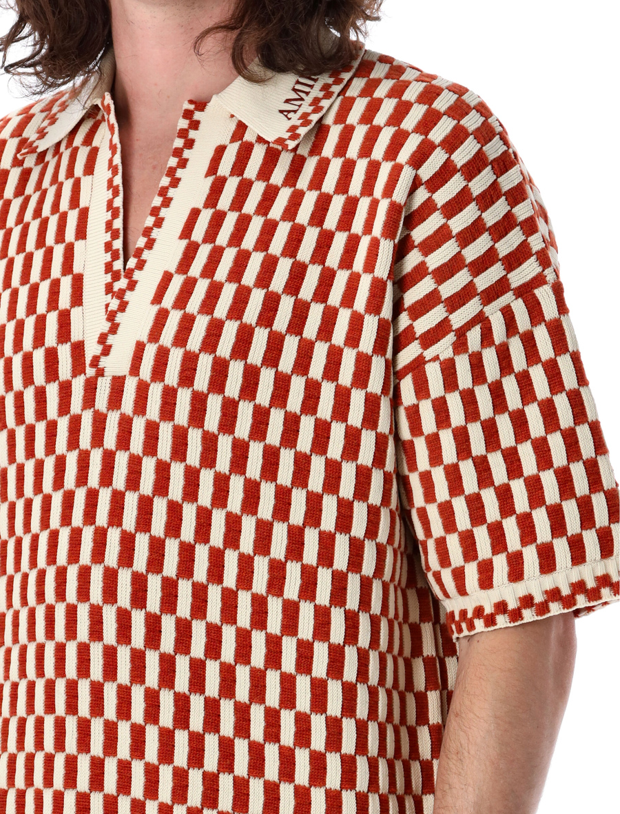 Checkered oversized polo - Spazio Pritelli