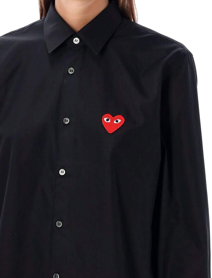 Red heart patch shirt - Spazio Pritelli