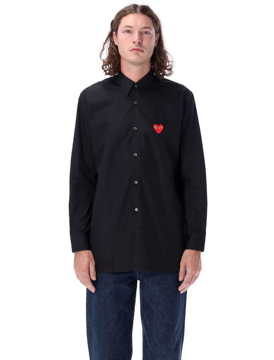 Red heart patch shirt - Spazio Pritelli