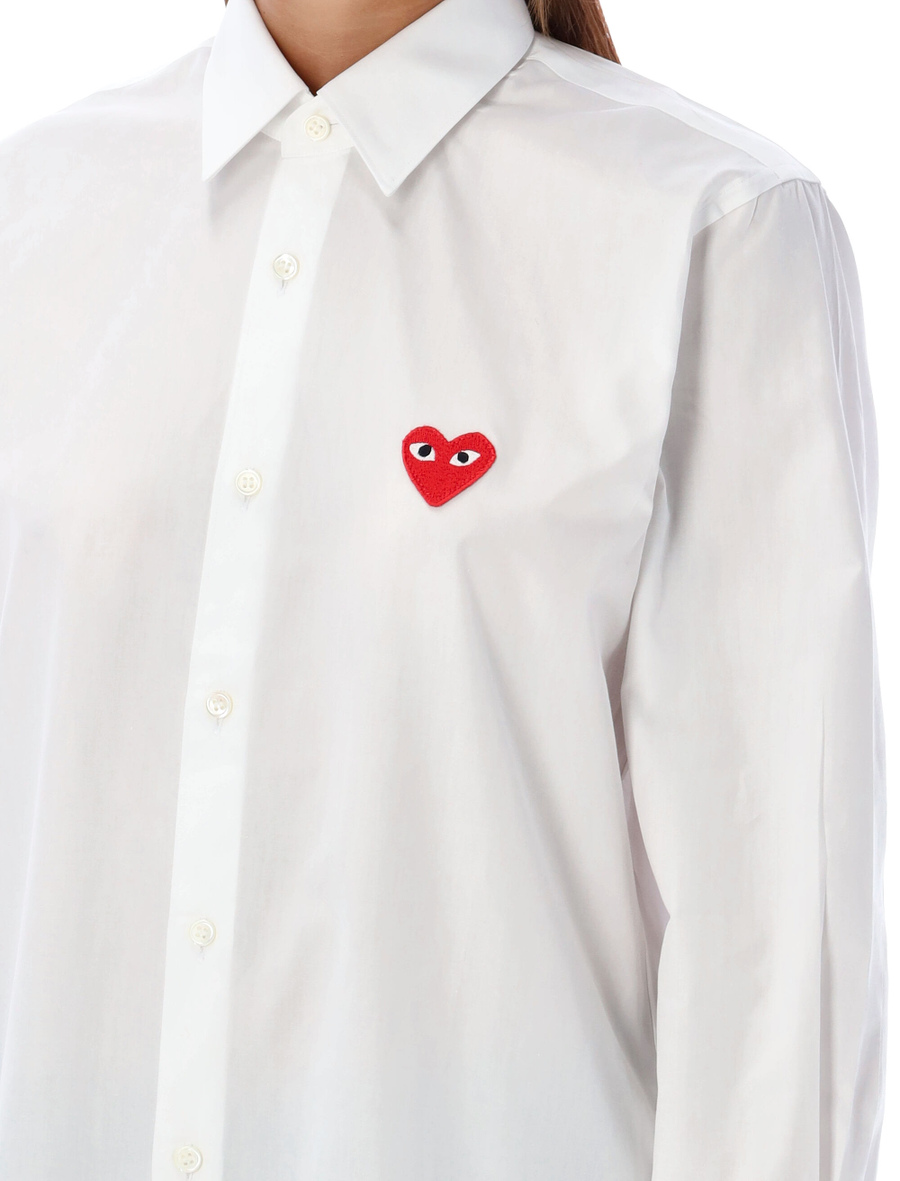 Red heart patch shirt - Spazio Pritelli
