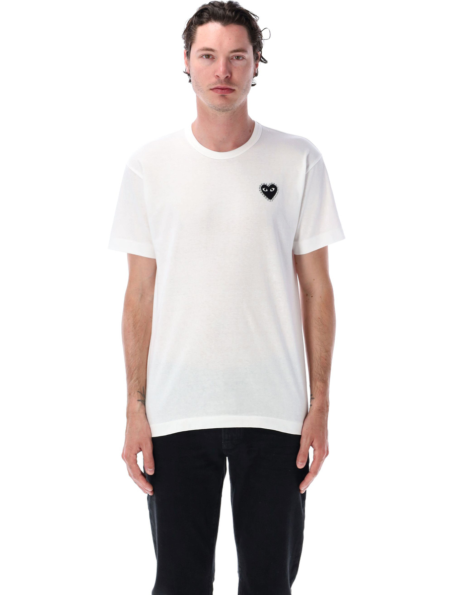 Rhinestones heart t-shirt - Spazio Pritelli