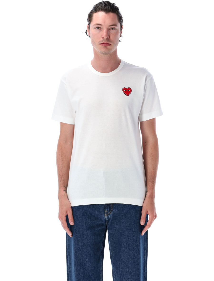 Rhinestones heart t-shirt - Spazio Pritelli