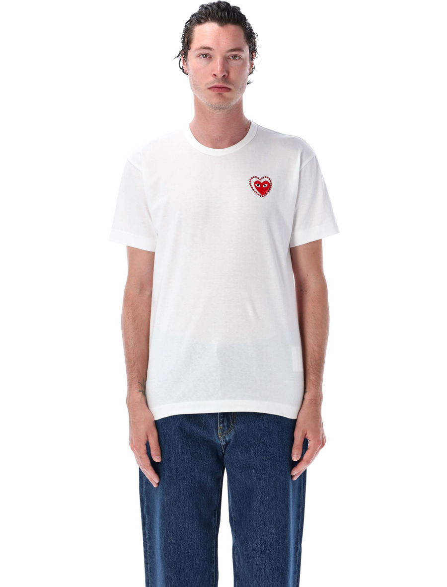 Rhinestones heart t-shirt - Spazio Pritelli