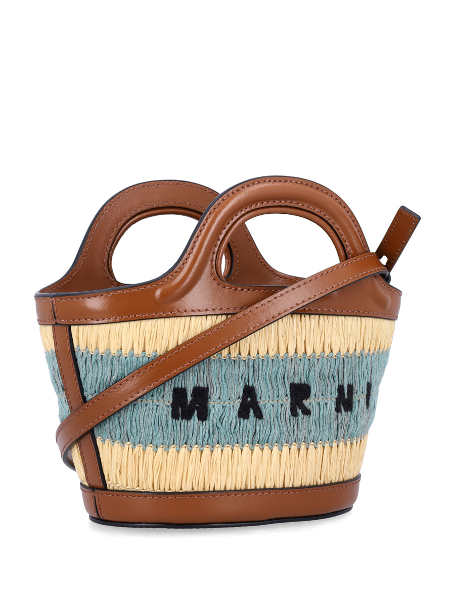 Raffia-effect Tropicalia micro bag - Spazio Pritelli