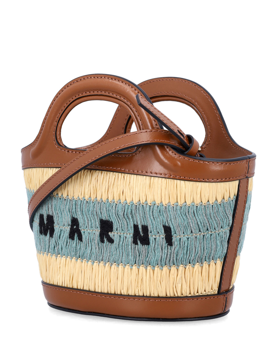 Raffia-effect Tropicalia micro bag - Spazio Pritelli
