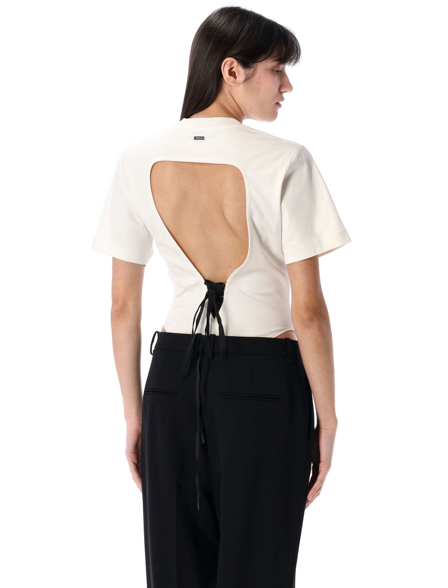 Corset open back jersey bodysuit - Spazio Pritelli