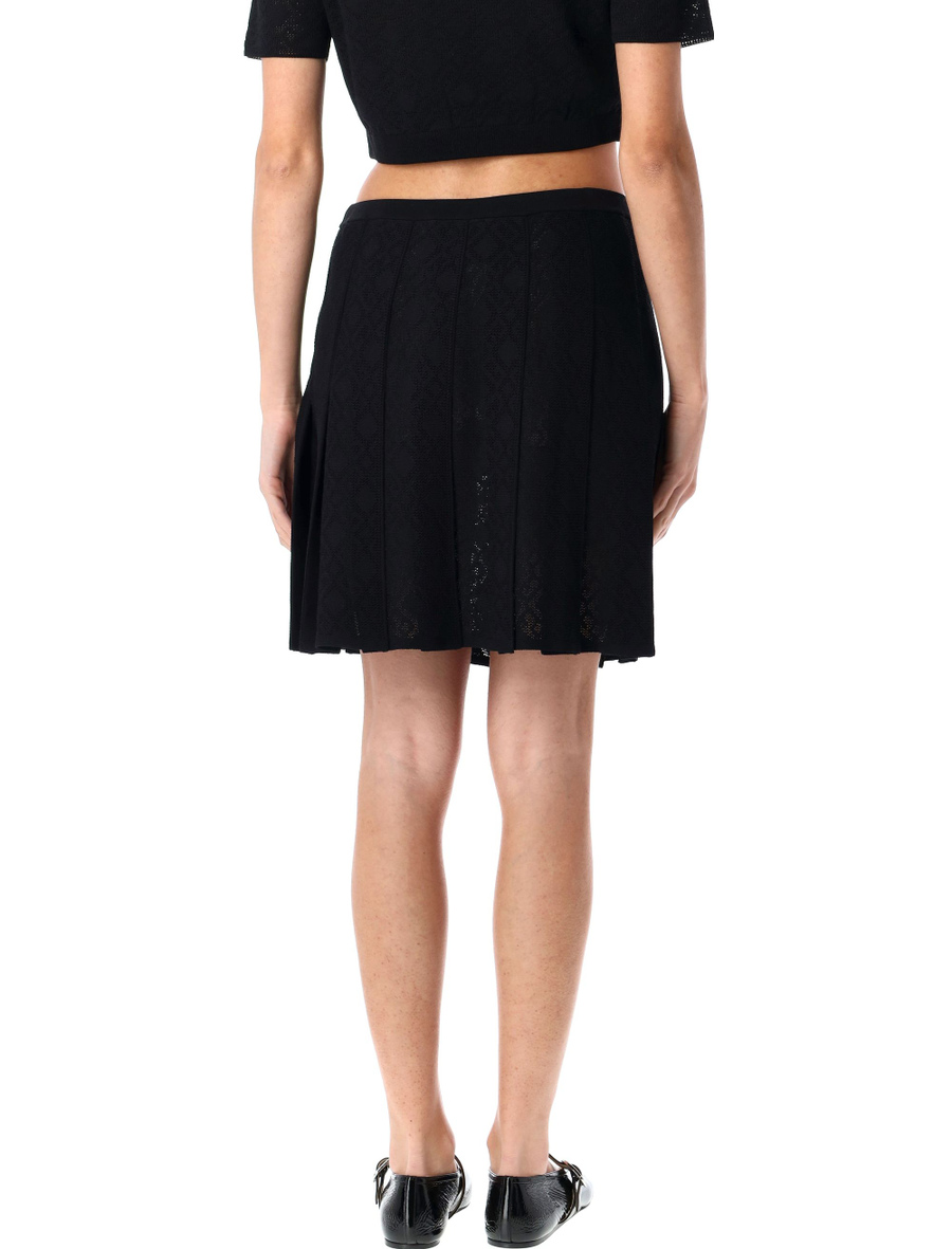 Pleated skirt in monogram 72 jacquard - Spazio Pritelli