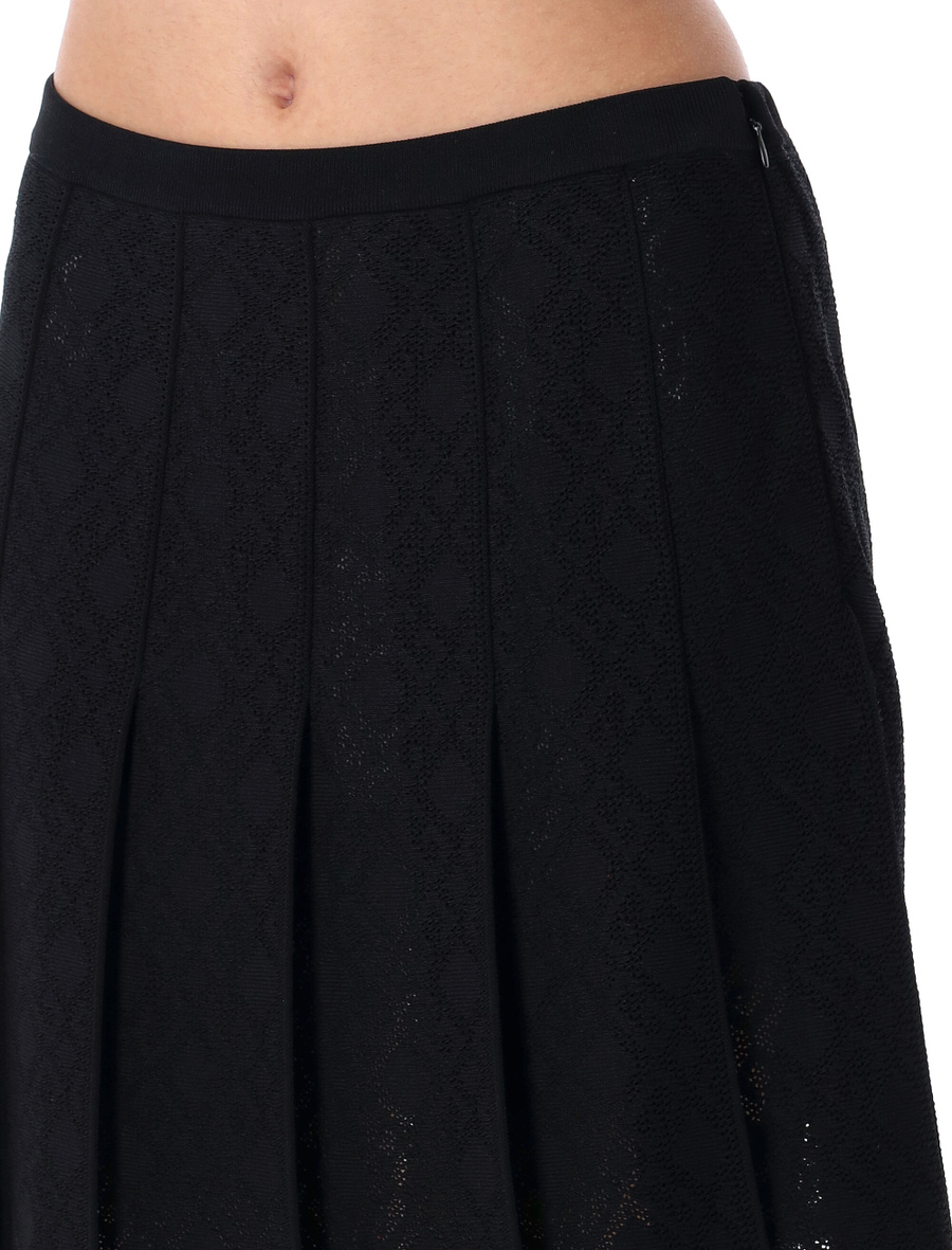 Pleated skirt in monogram 72 jacquard - Spazio Pritelli
