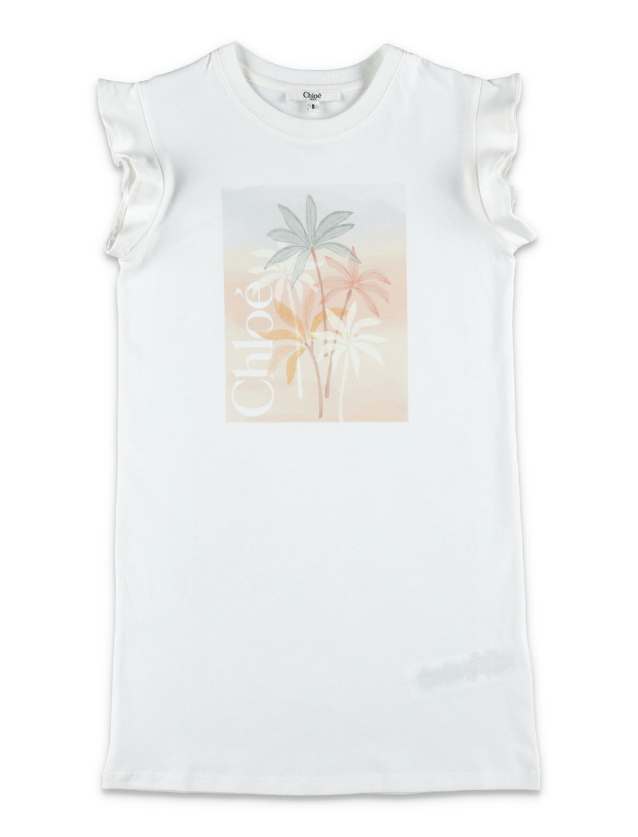 Kid - Palm print t-shirt dress - Spazio Pritelli