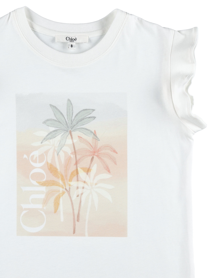 Kid - Palm print t-shirt dress - Spazio Pritelli