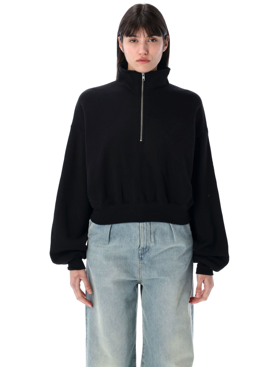 Half-zip cropped sweatshirt - Spazio Pritelli