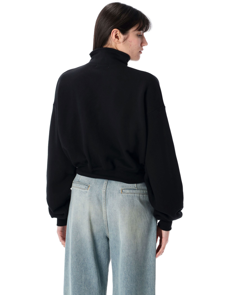 Half-zip cropped sweatshirt - Spazio Pritelli