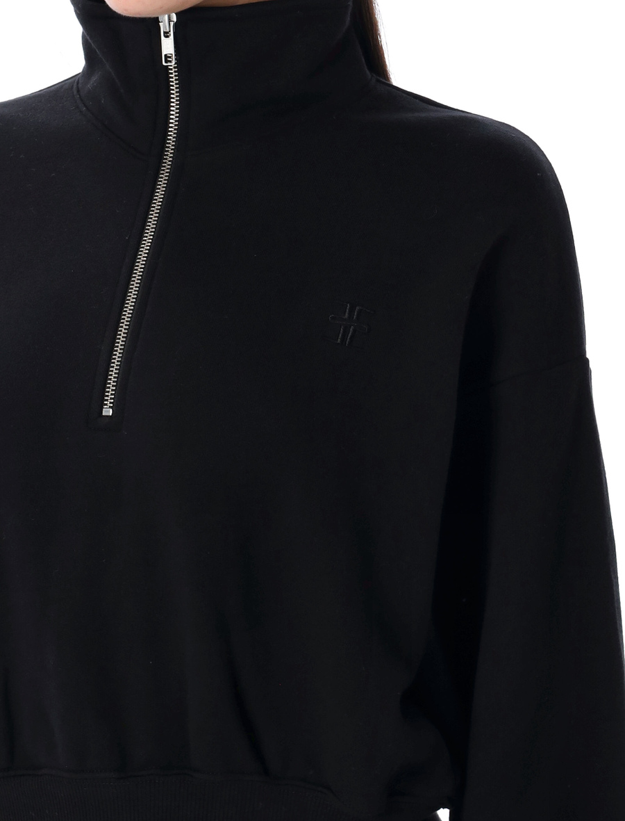 Half-zip cropped sweatshirt - Spazio Pritelli