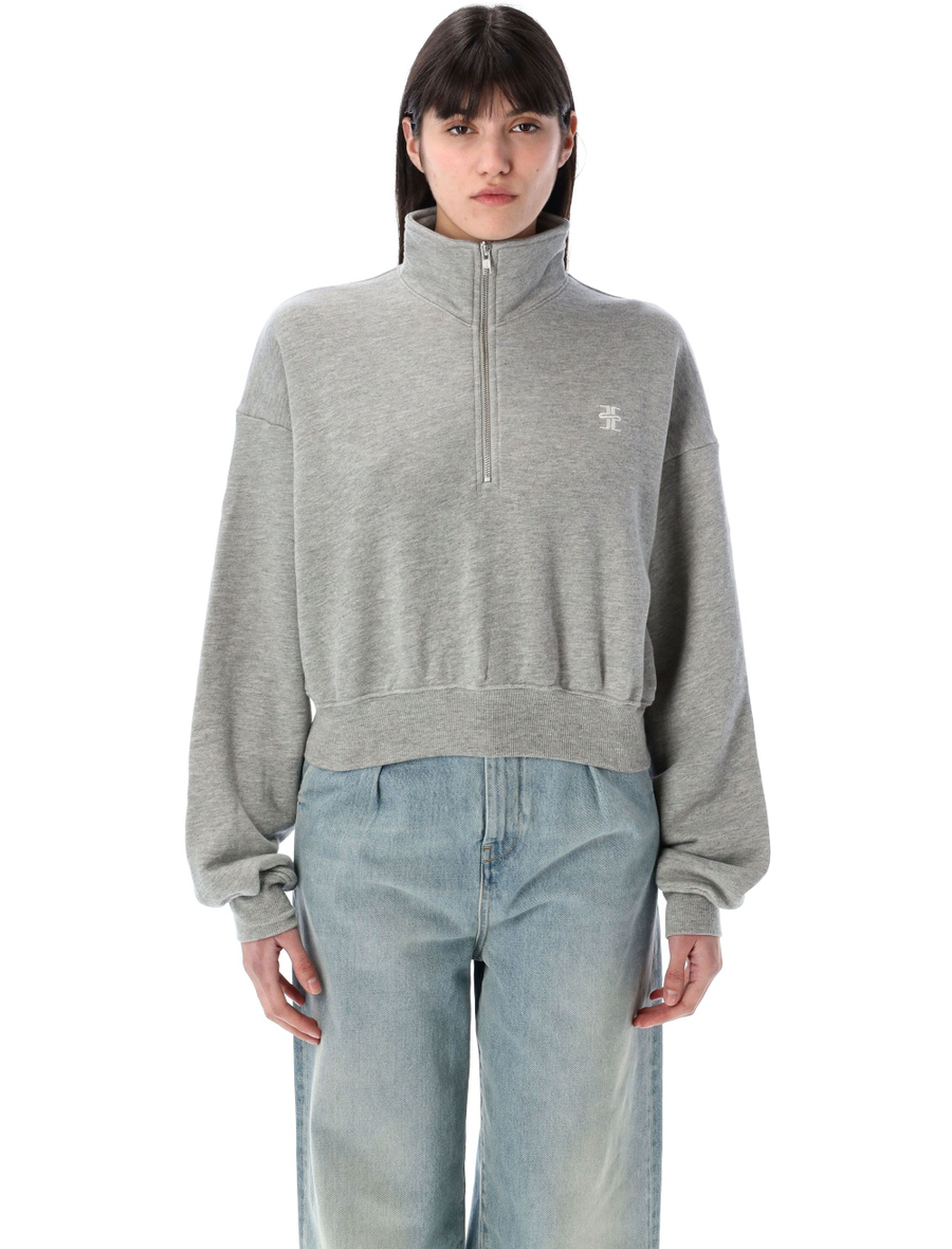 Half-zip cropped sweatshirt - Spazio Pritelli