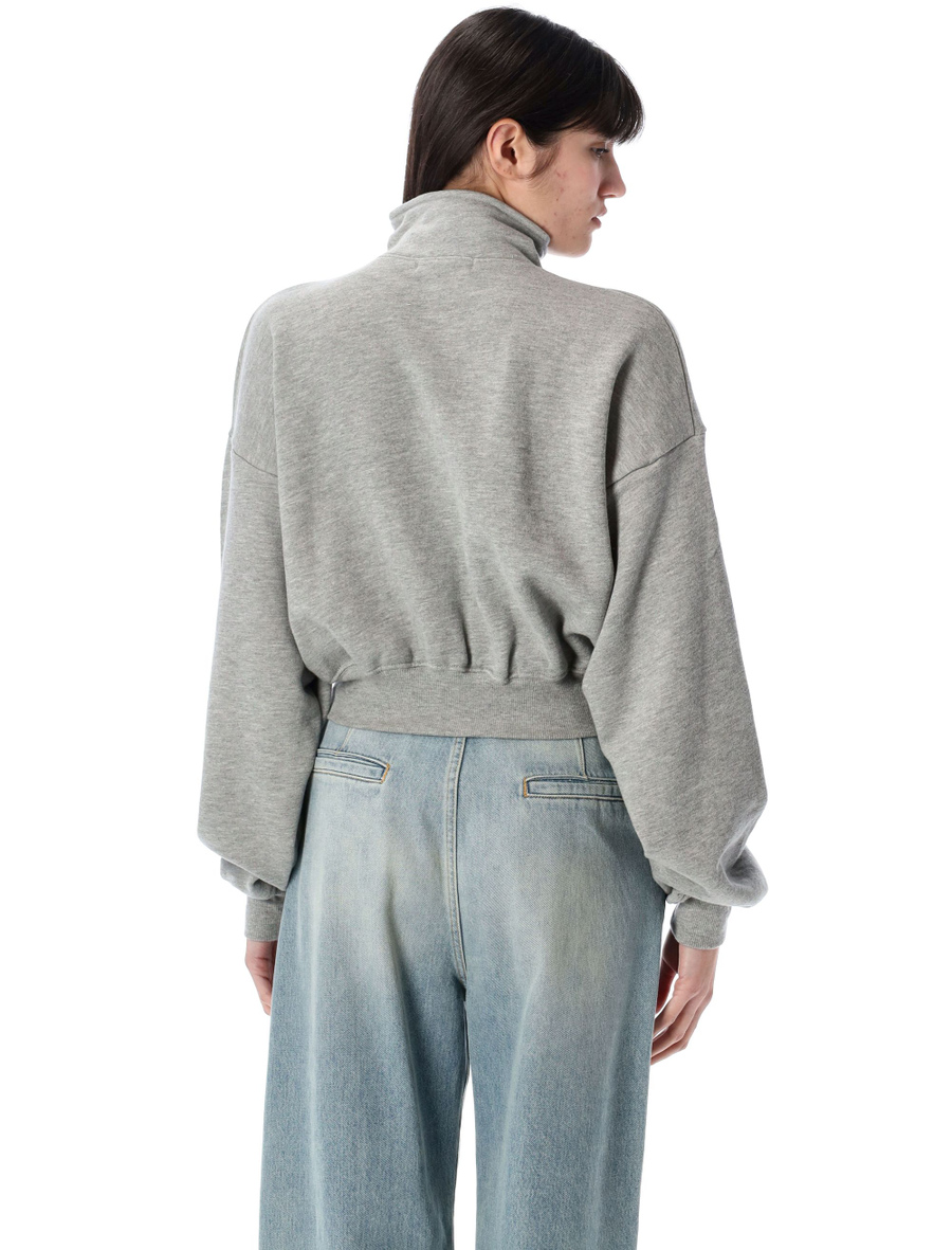 Half-zip cropped sweatshirt - Spazio Pritelli