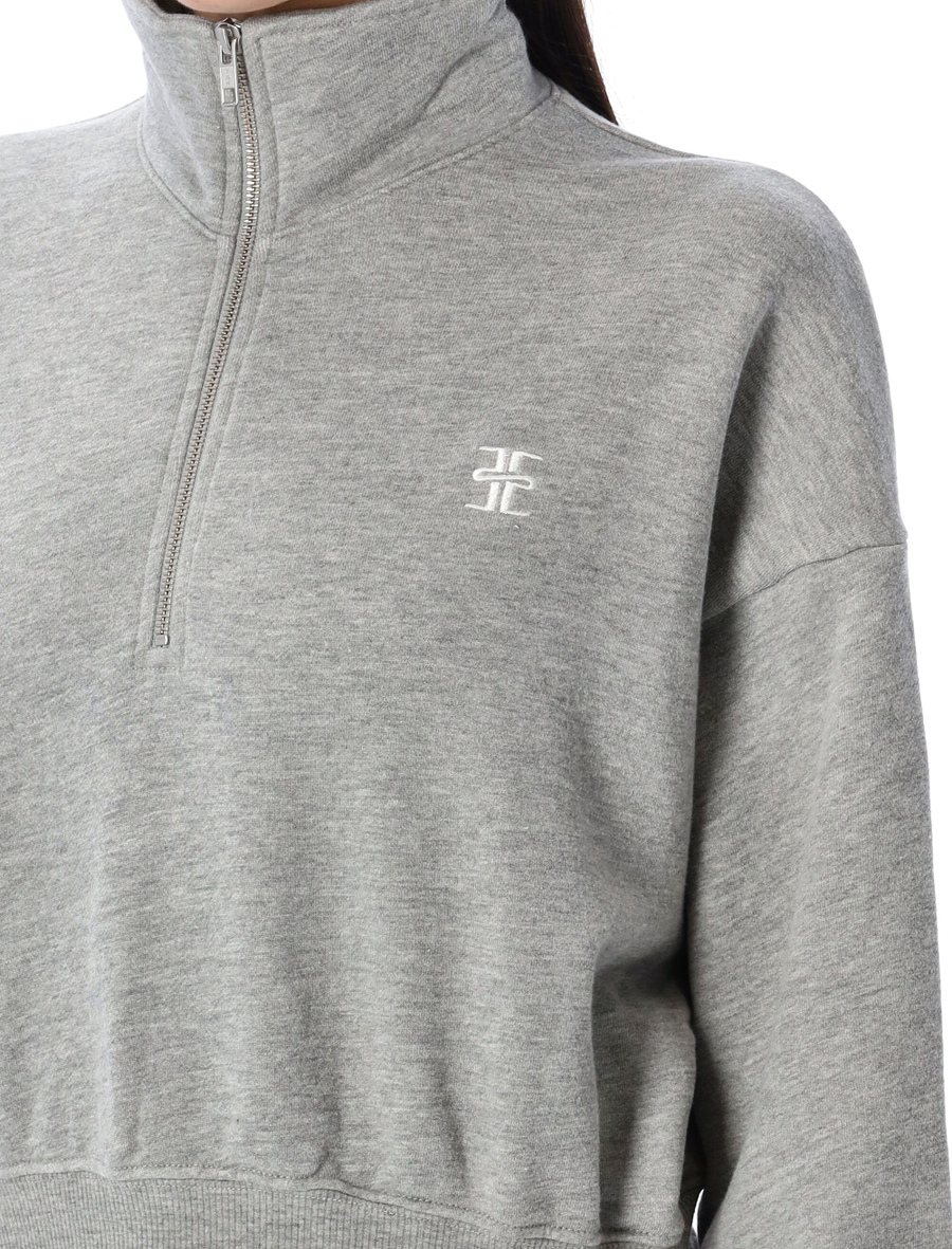 Half-zip cropped sweatshirt - Spazio Pritelli