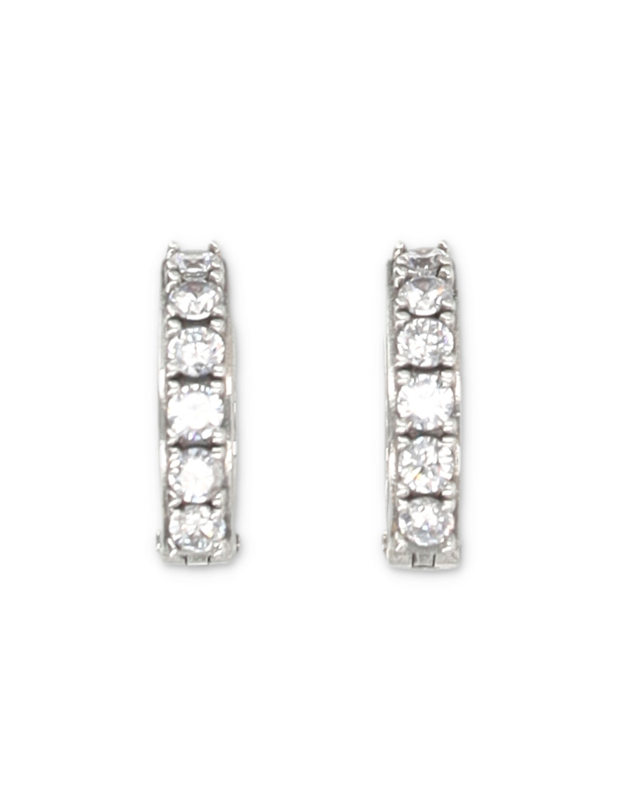 Crystal hoop earrings - Spazio Pritelli