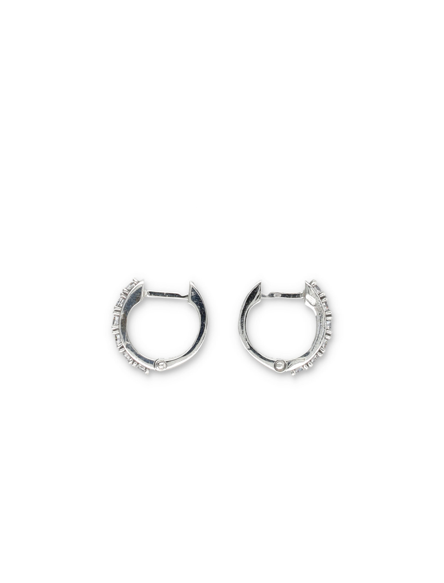 Crystal hoop earrings - Spazio Pritelli