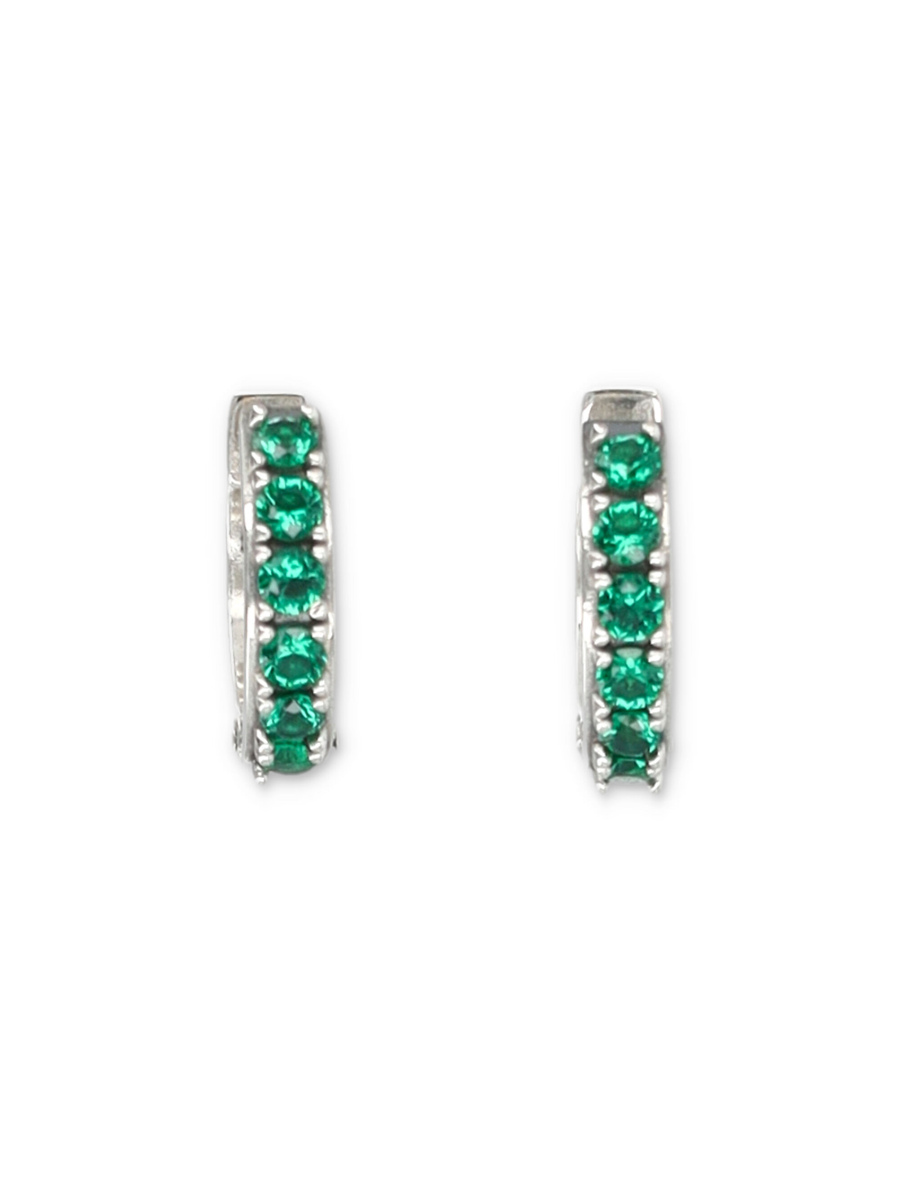 Crystal hoop earrings - Spazio Pritelli