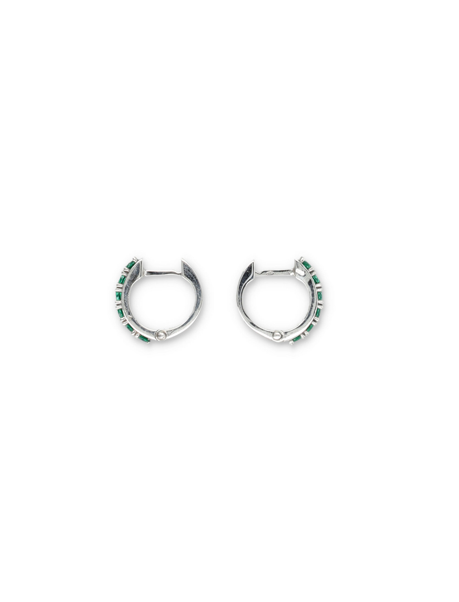 Crystal hoop earrings - Spazio Pritelli