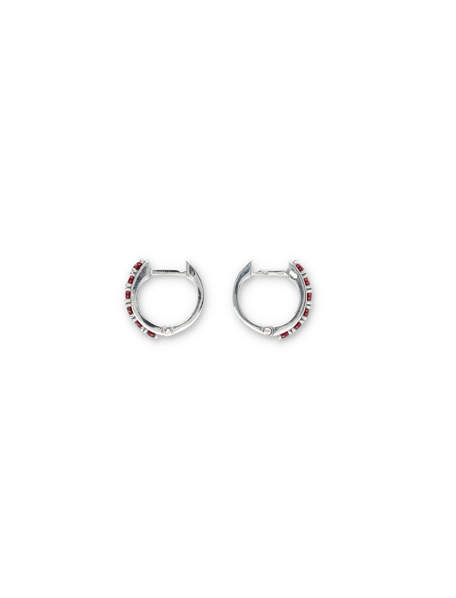 Crystal hoop earrings - Spazio Pritelli