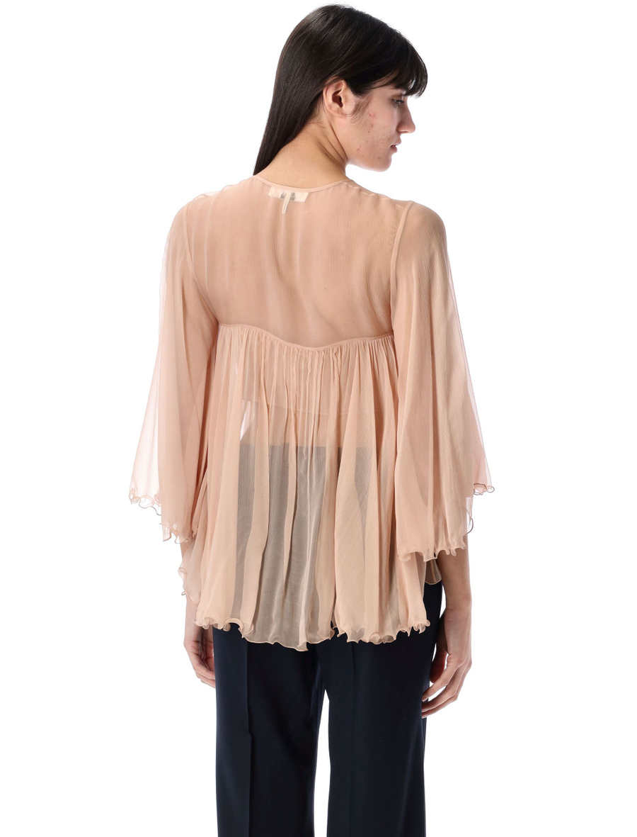 Silk pleated top - Spazio Pritelli