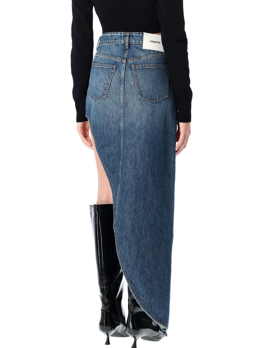 One-leg denim skirt - Spazio Pritelli