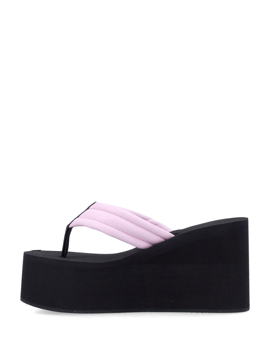 Branded wedge thong sandal - Spazio Pritelli