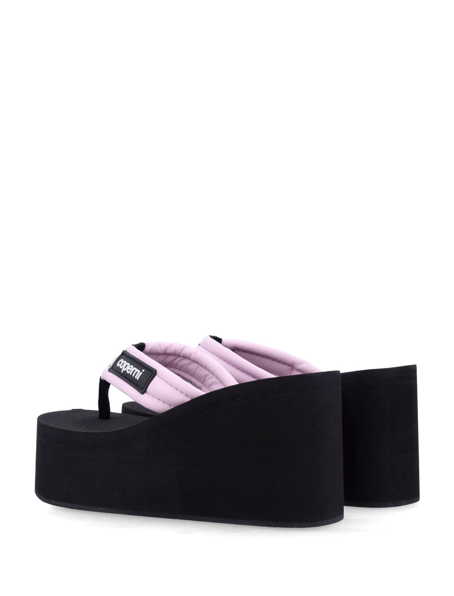 Branded wedge thong sandal - Spazio Pritelli