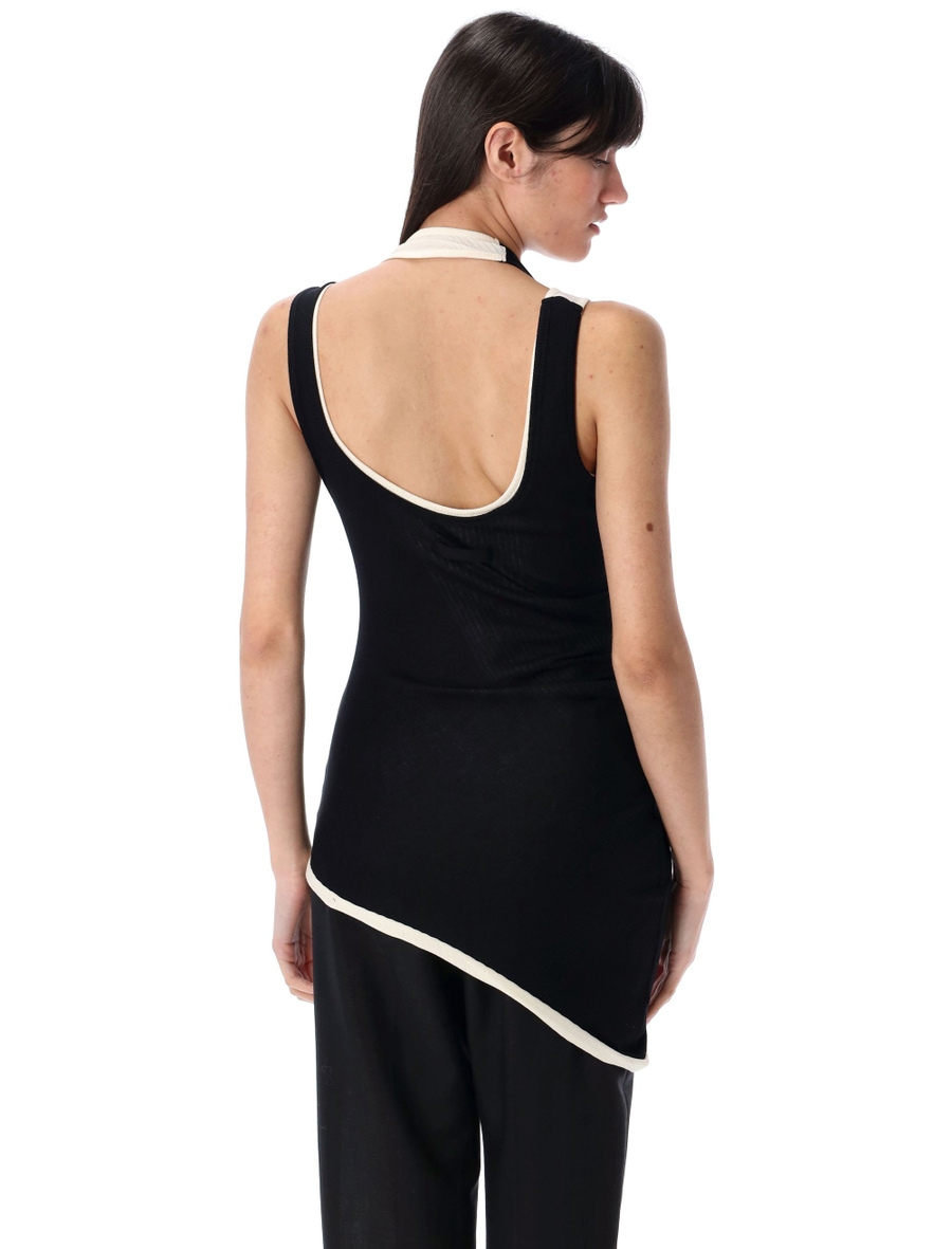 Asymmetric double tank top - Spazio Pritelli