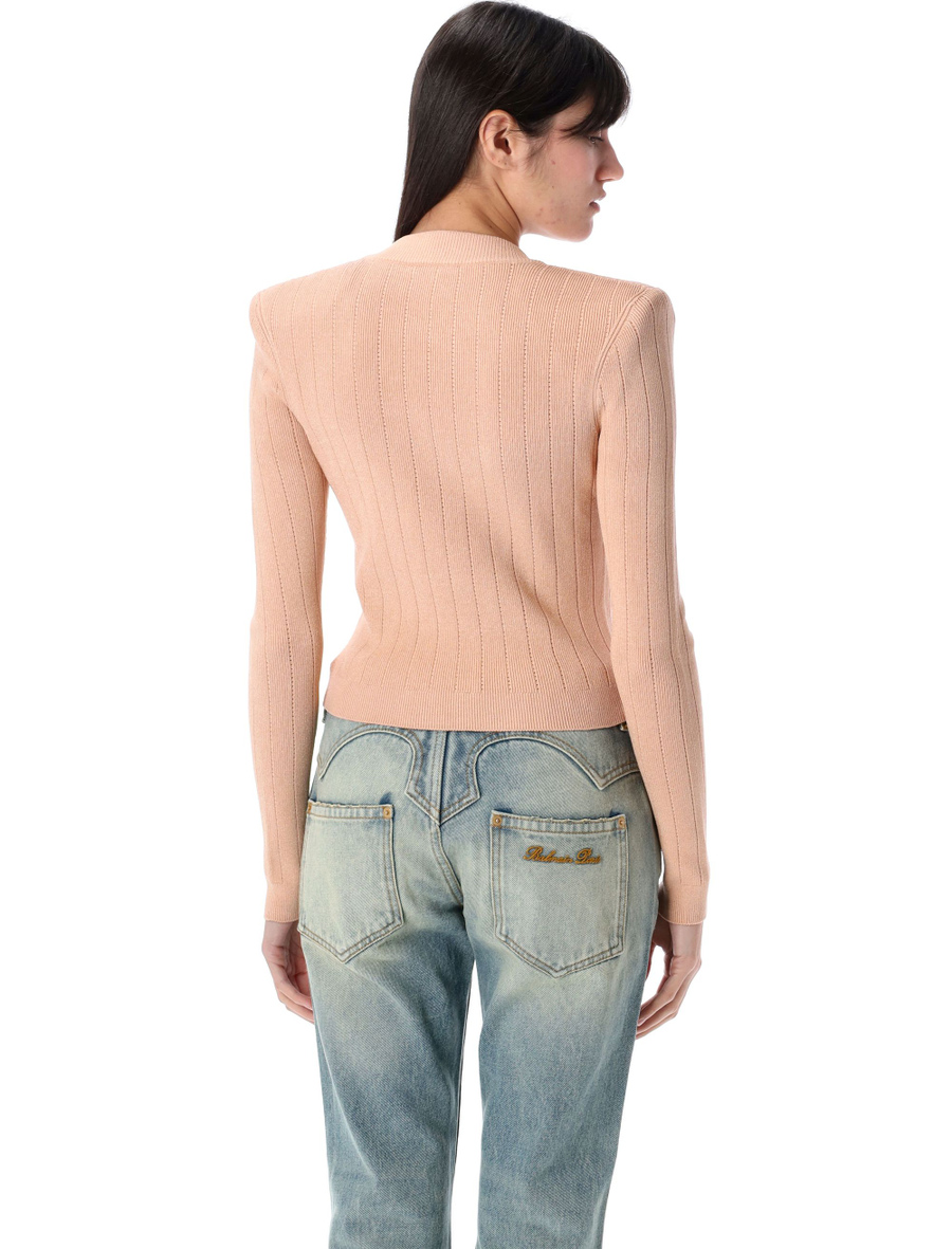 Gold buttons knit cardigan - Spazio Pritelli