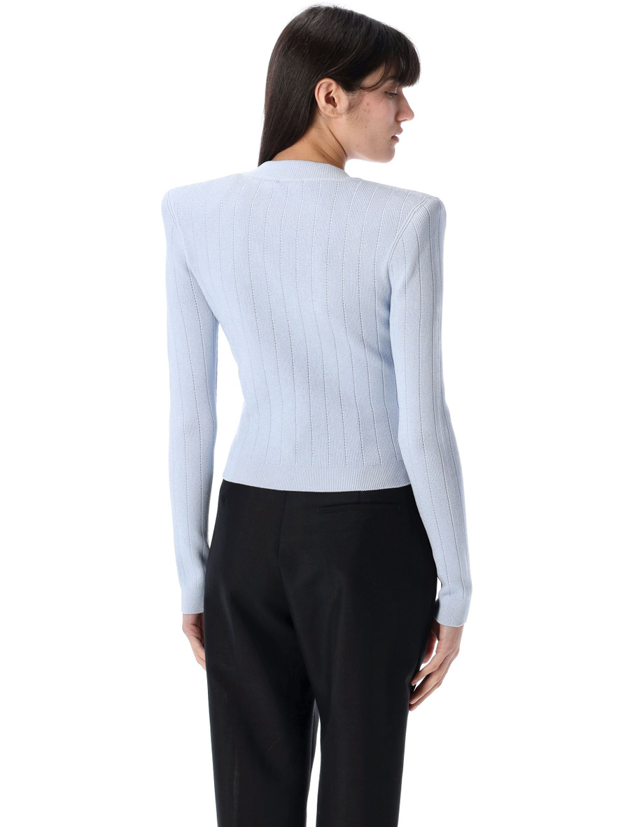 Gold buttons knit cardigan - Spazio Pritelli