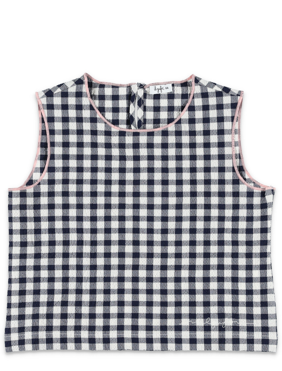 Kid - Gingham check seersucker set - Spazio Pritelli