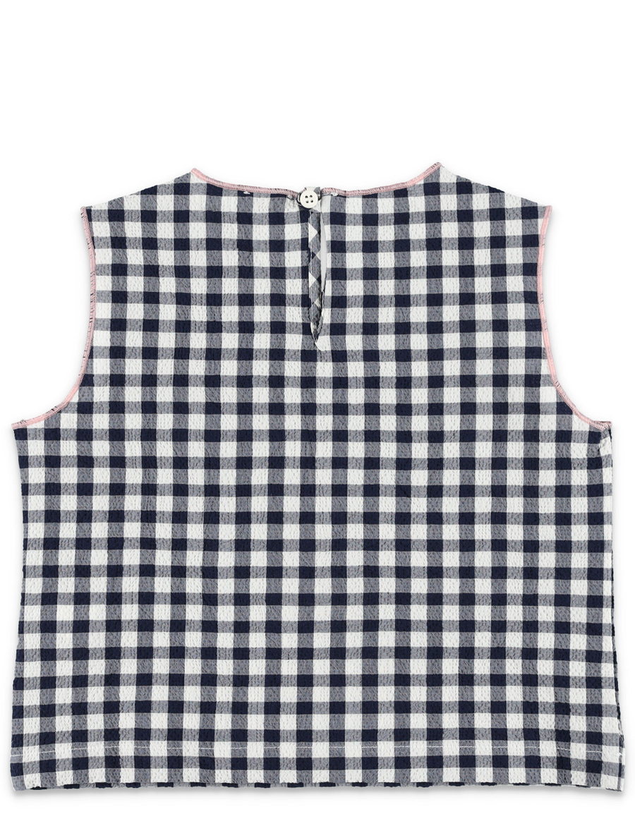 Kid - Gingham check seersucker set - Spazio Pritelli