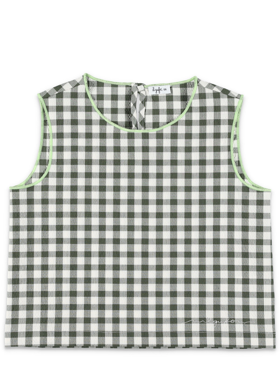 Kid - Gingham check seersucker set - Spazio Pritelli