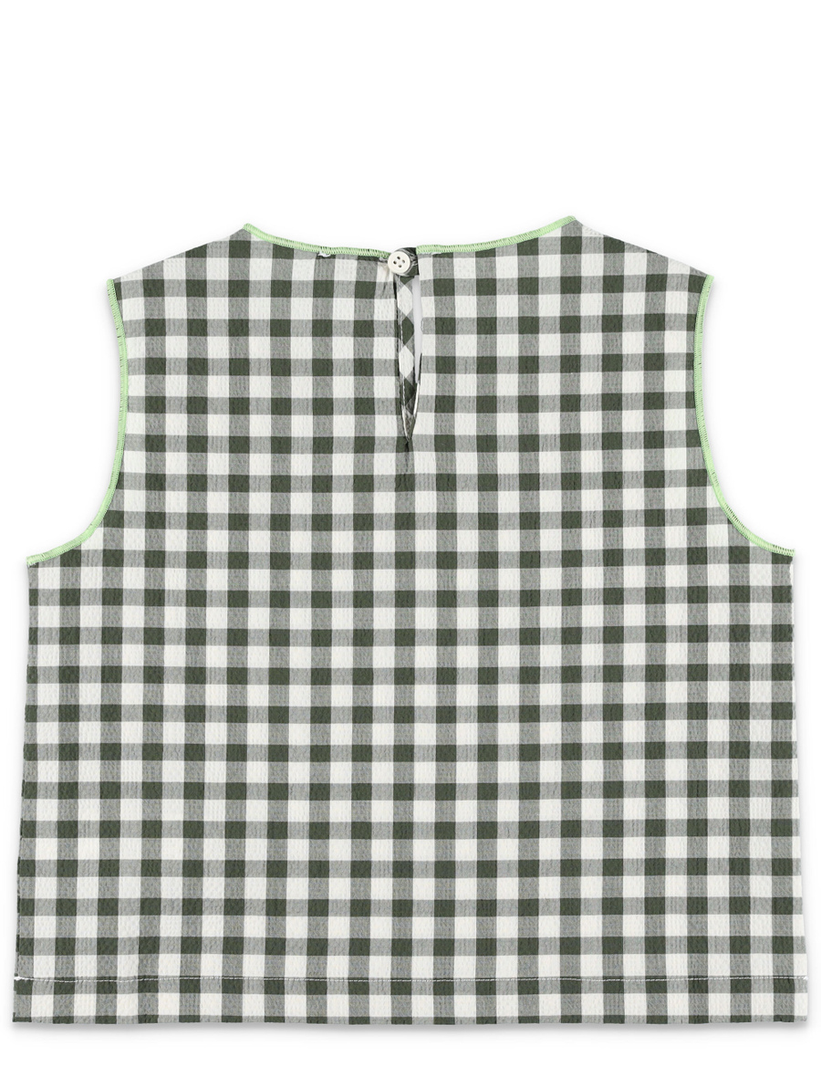 Kid - Gingham check seersucker set - Spazio Pritelli