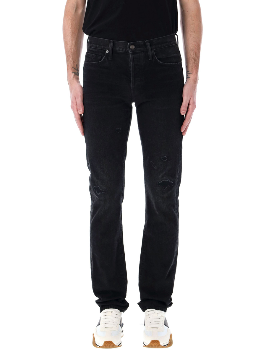 Rid and repaired denim pants - Spazio Pritelli