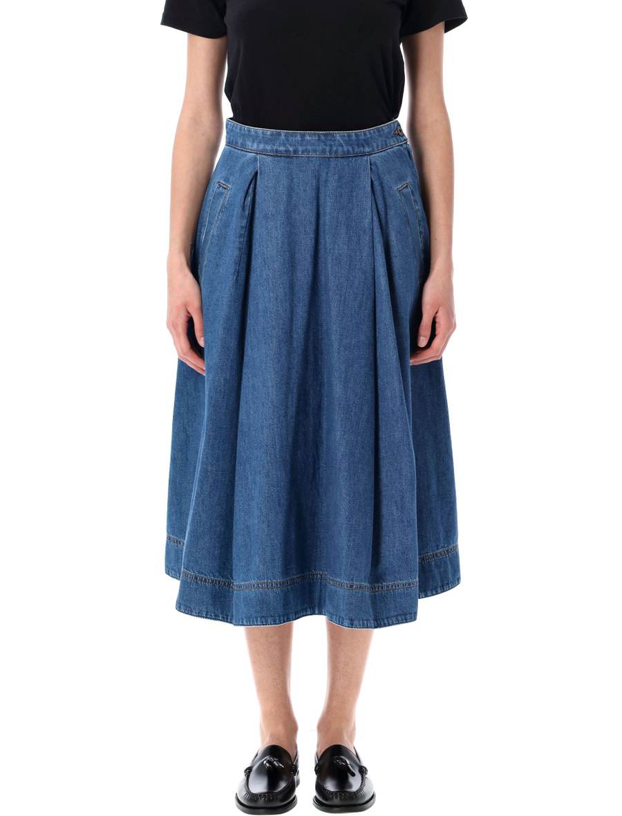 Cotton denim skirt - Spazio Pritelli