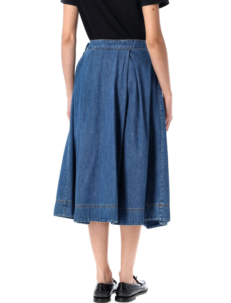 Cotton denim skirt - Spazio Pritelli