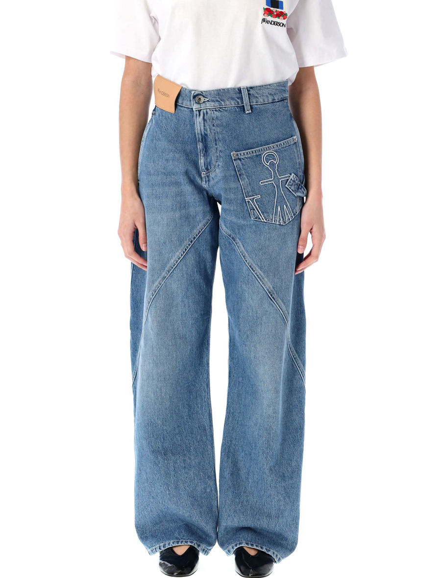 Twisted workwear denim pant - Spazio Pritelli