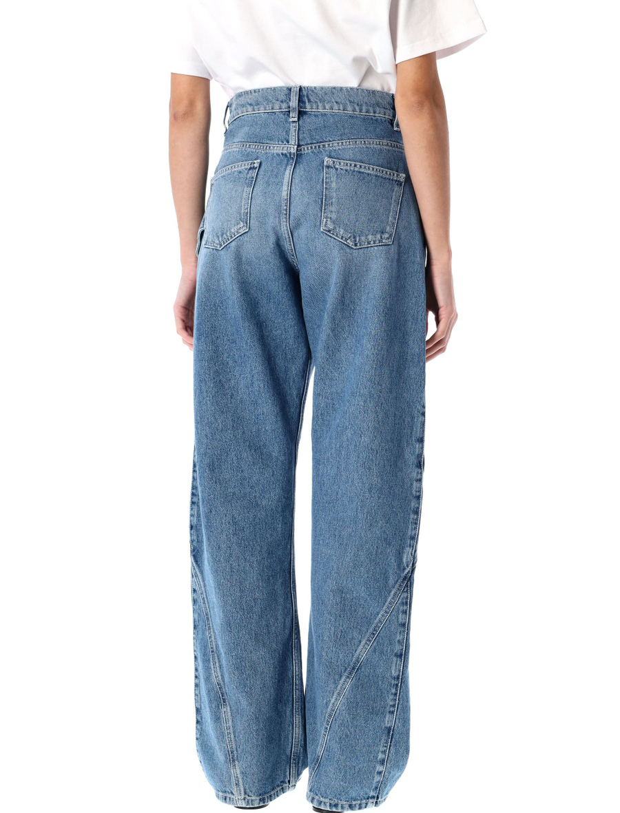 Twisted workwear denim pant - Spazio Pritelli