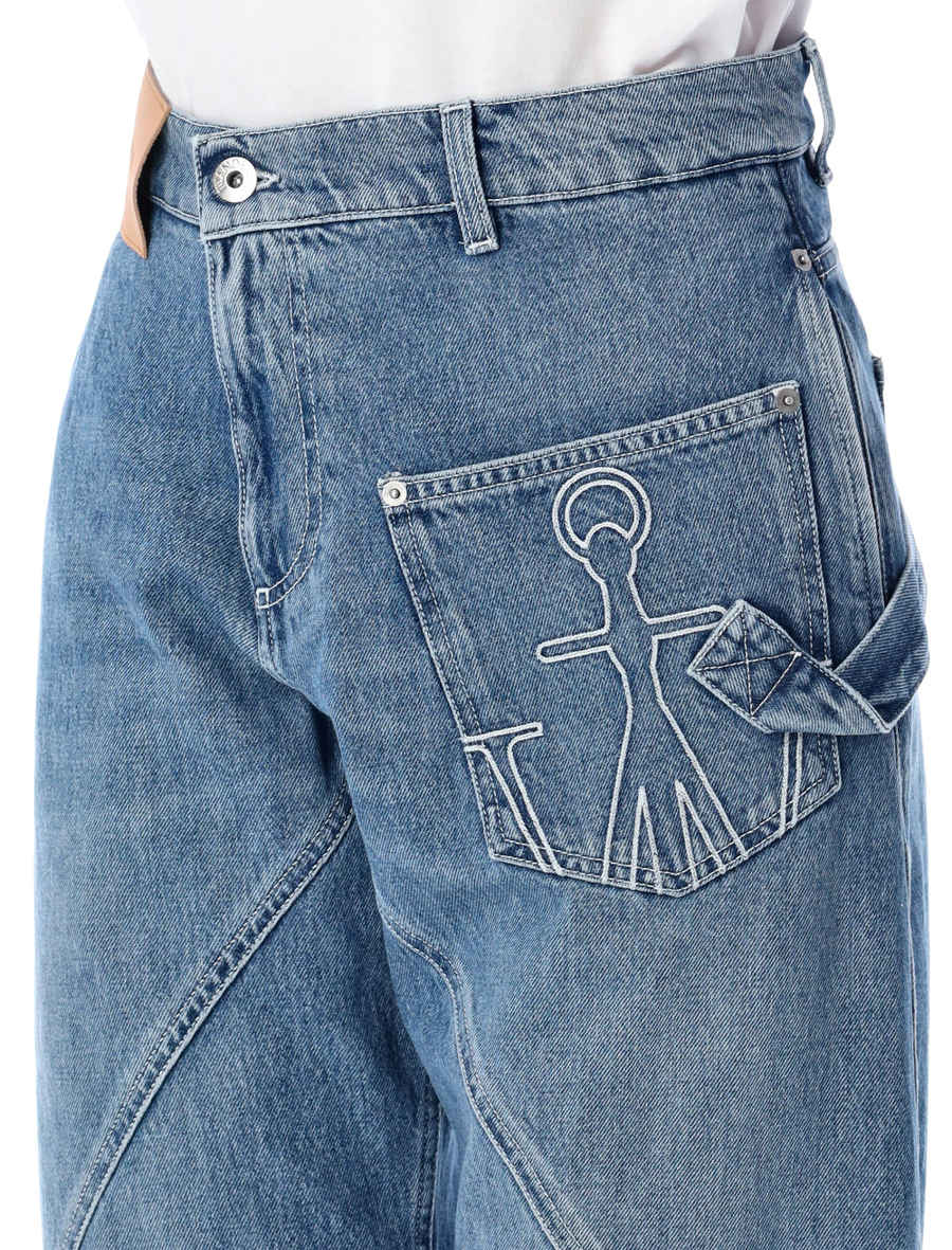 Twisted workwear denim pant - Spazio Pritelli